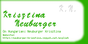 krisztina neuburger business card